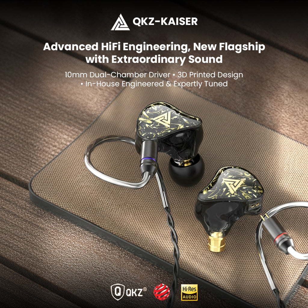 QKZ - Kaiser 10mm Dual Dynamic Driver HiFi In-Ear Monitor Earphones