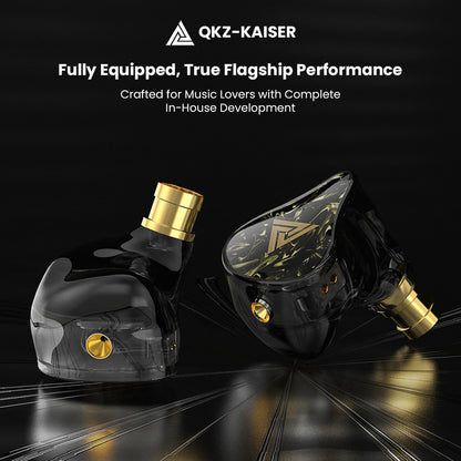 QKZ - Kaiser 10mm Dual Dynamic Driver HiFi In-Ear Monitor Earphones