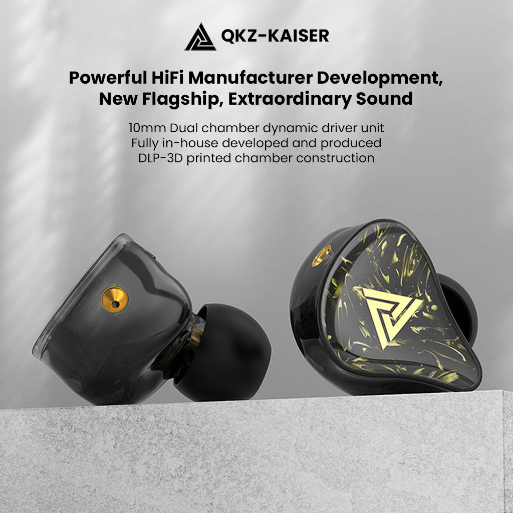 QKZ - Kaiser 10mm Dual Dynamic Driver HiFi In-Ear Monitor Earphones