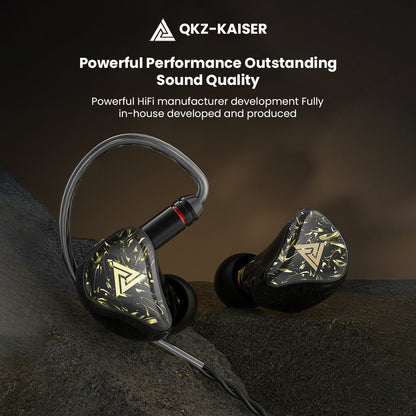 QKZ - Kaiser 10mm Dual Dynamic Driver HiFi In-Ear Monitor Earphones