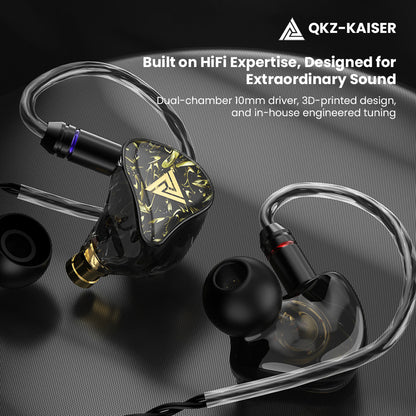 QKZ - Kaiser 10mm Dual Dynamic Driver HiFi In-Ear Monitor Earphones
