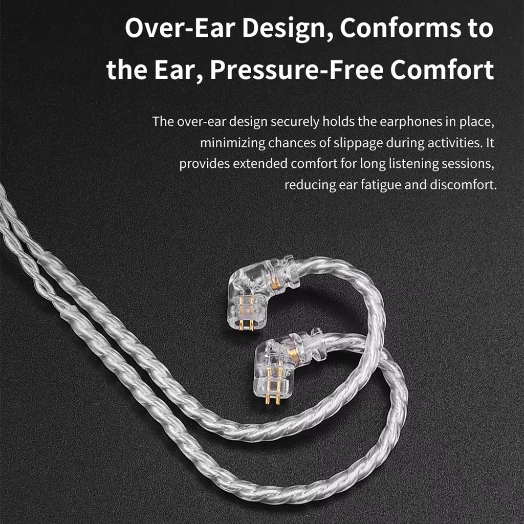QKZ-TC 100 IEM to USB Type-C Audio Cable ith 2 pin 0.75mm connectors