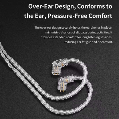 QKZ-TC 100 IEM to USB Type-C Audio Cable ith 2 pin 0.75mm connectors