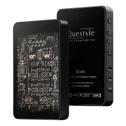 Questyle Sigma portable Bluetooth DAC and headphone amplifier with circuit board