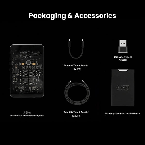 Questyle - Sigma Hi-Res Bluetooth DAC Portable Headphone Amplifier - 16