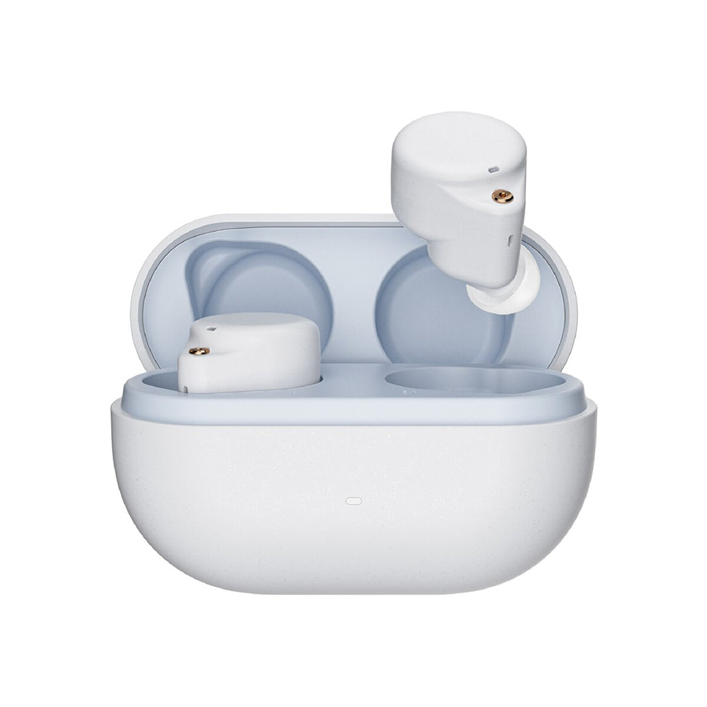 White Ceramics Ultra ANC wireless earbuds in charging case