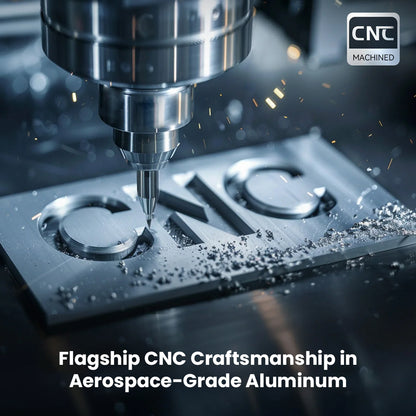 CNC machining of ROSESELSA EARFREE i5 earbuds' aerospace-grade aluminum body for premium durability and flagship craftsmanship.