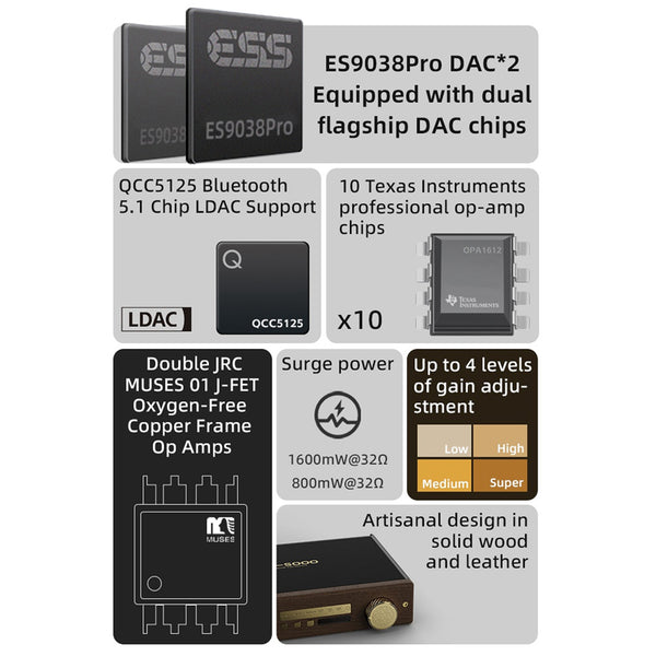 Rose Technics – RT 5000 Dual ES9038Pro Integrated DAC/AMP - 3