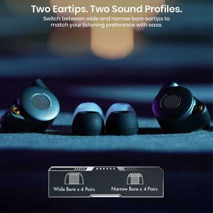 In-ear monitors compatible with various devices featuring interchangeable plug options