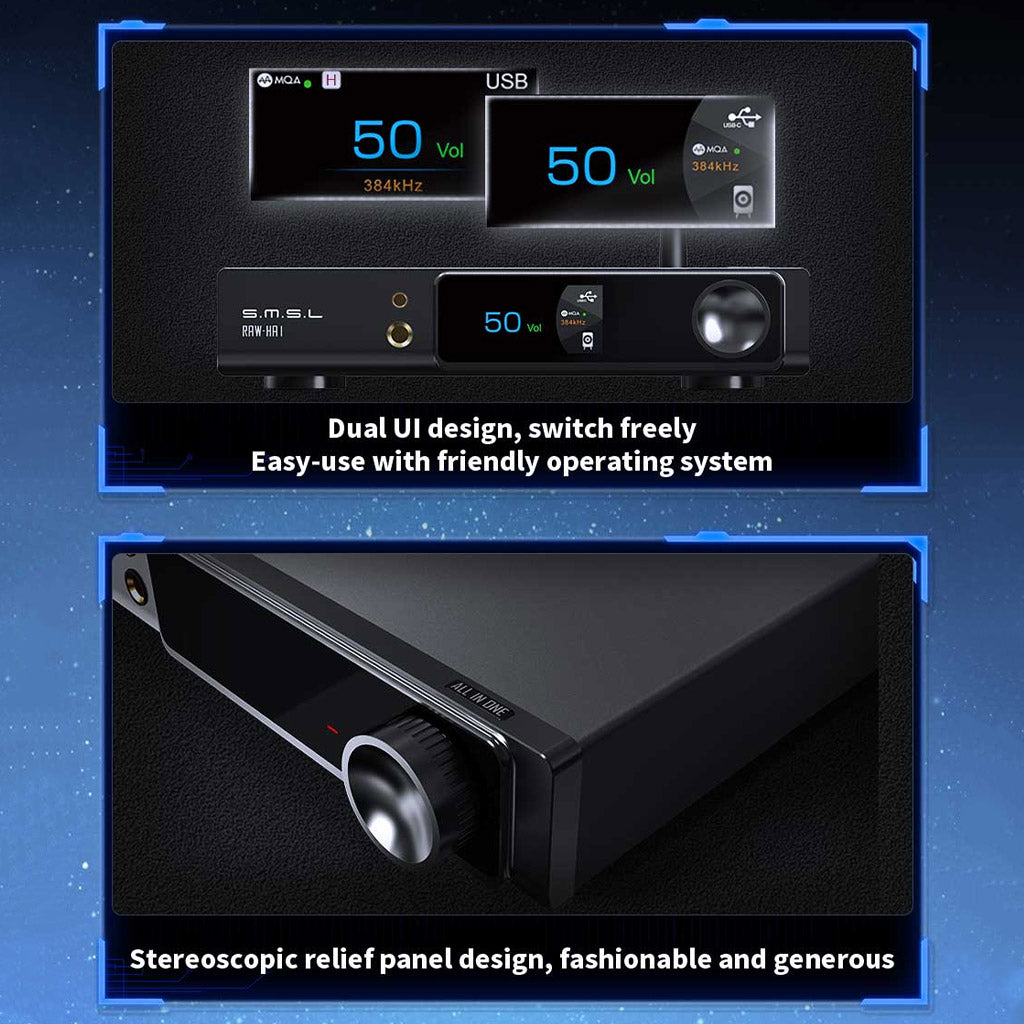 S.M.S.L RAW-HA1 CS43131 Desktop DAC & Power Amplifier