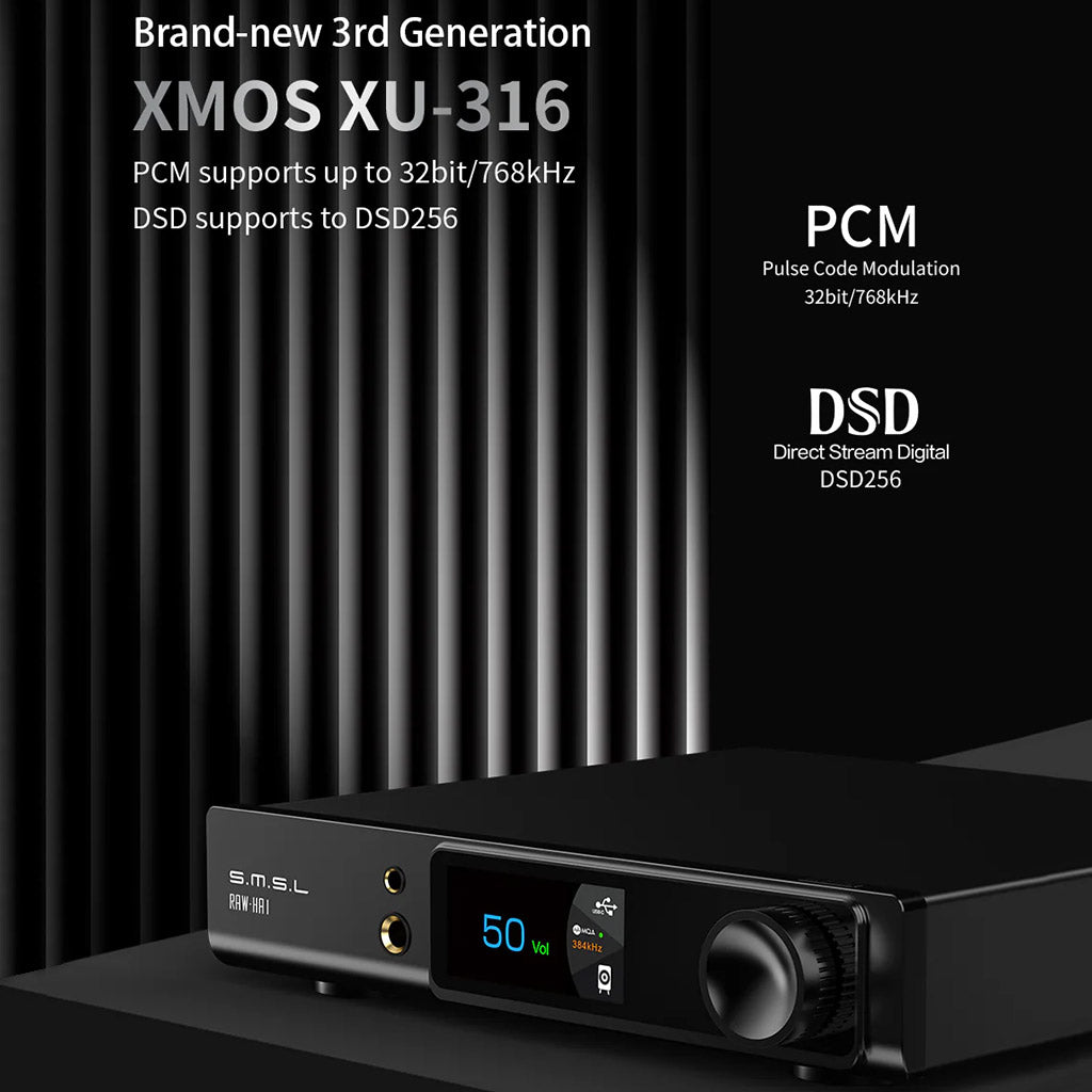 S.M.S.L RAW-HA1 CS43131 Desktop DAC & Power Amplifier