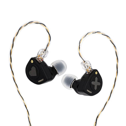 SIMGOT EW300 HBB EDITION Hybrid Driver IEM Black