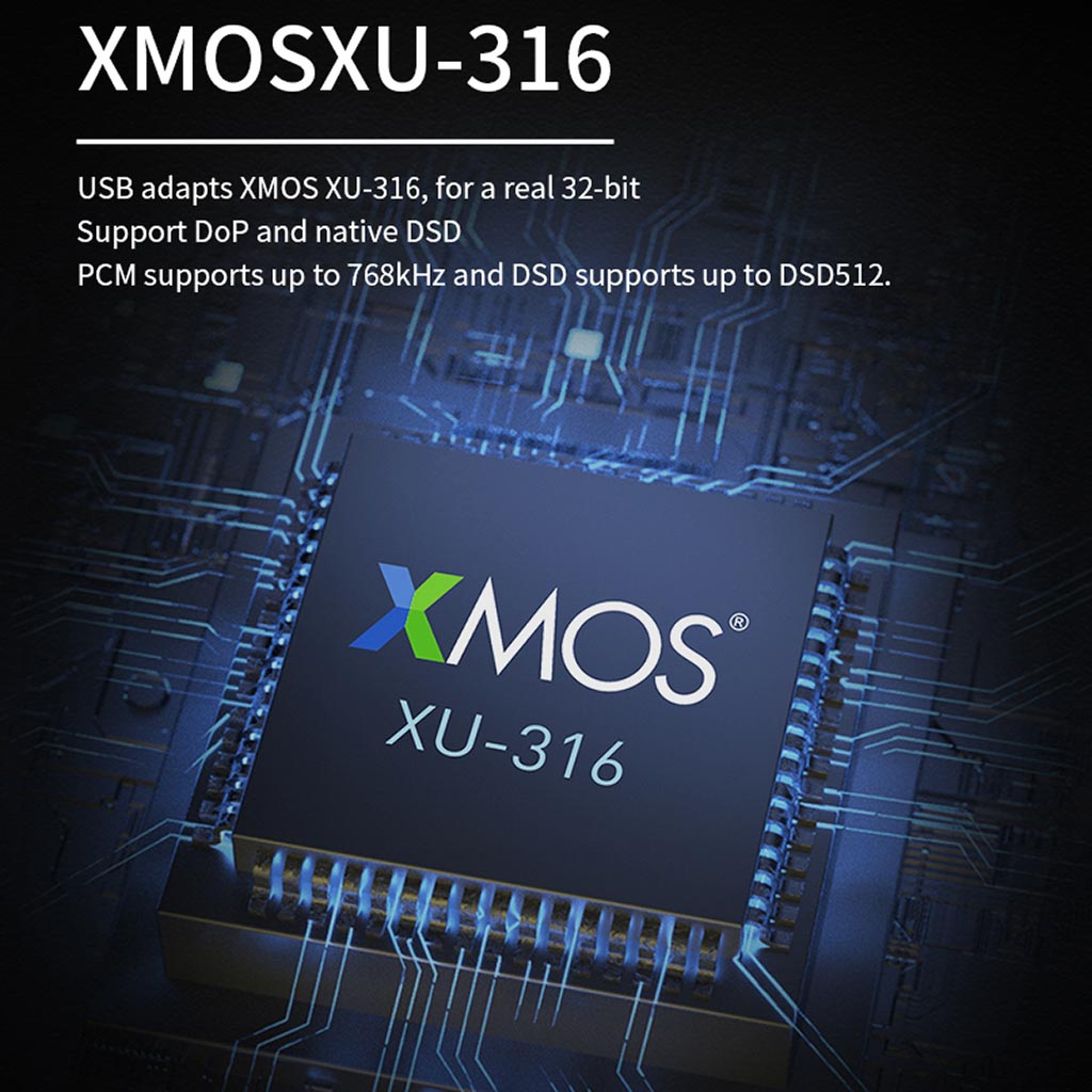 SMSL RAW MDA1 DAC&Amp XMOSXU 316 Processor