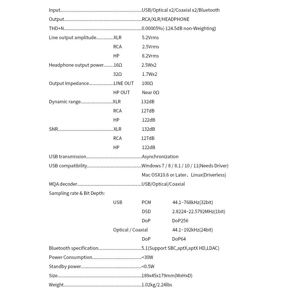 SMSL RAW MDA1 DAC&Amp BLACK