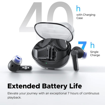 SoundPEATS Clear True Wireless Earbuds Dual ENC Mic, Gaming Mode, App Control