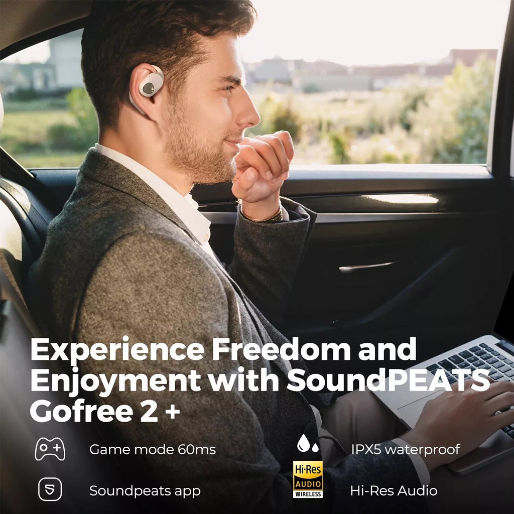 SoundPEATS - Gofree 2+ Wireless Open Ear Earbuds True Wireless