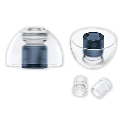 SpinFit Neo Eartips with large silicone tips and included adapters, ensuring secure fit and superior audio performance.