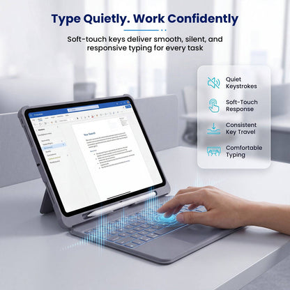T5510D Smart Keyboard Case for iPad Pro 13 inch M5, M4 with Touchpad