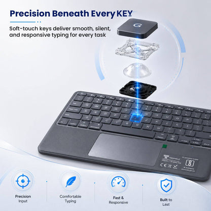 T5510D Smart Keyboard Case for iPad Pro 13 inch M5, M4 with Touchpad