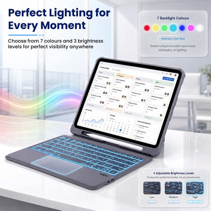 T5510D Smart Keyboard Case for iPad Pro 13 inch M5, M4 with Touchpad