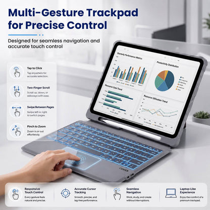 T5510D Smart Keyboard Case for iPad Pro 13 inch M5, M4 with Touchpad