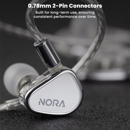 TANCHJIM NORA In ear Monitor with 0.78mm 2-pin connectors ensuring long-term durability and consistent audio performance.