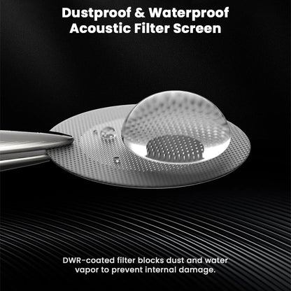 Dustproof and waterproof acoustic filter screen of TANCHJIM NORA In ear Monitor with DWR coating to prevent internal damage from moisture and debris.