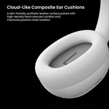 White over-ear headphones with cloud-like ear cushions