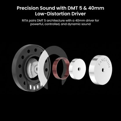 Detailed view of beryllium-coated diaphragm for sound clarity