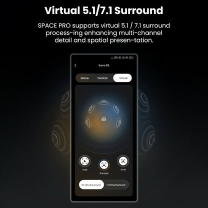 Virtual 5.1/7.1 surround sound processing on smartphone for immersive gaming audio