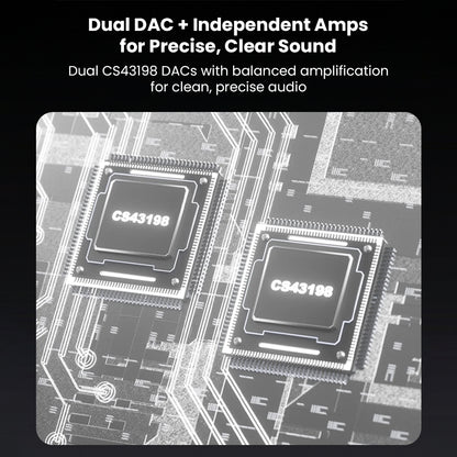 Dual CS43198 DACs on circuit board for high-fidelity audio