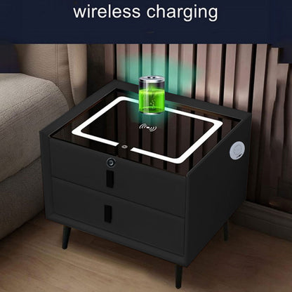TECPHILE Smart Bedside Table with Wireless Charging 1