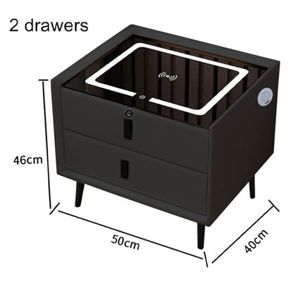 TECPHILE Smart Bedside Table 2 Drawers