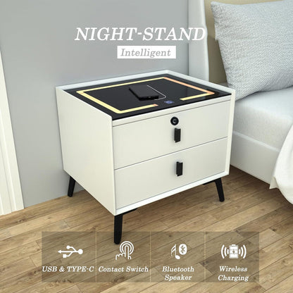TECPHILE Smart Bedside Table Night Stand
