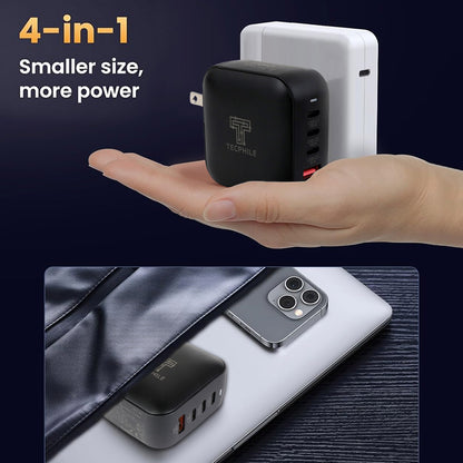 TECPHILE 100W pocket size PD GaN Charger