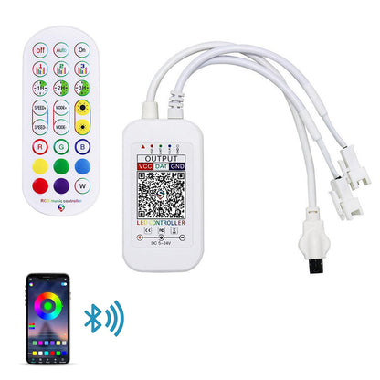 TECPHILE-3-Pin-Dual-RGBIC-LED-Strip-Light-Controller-with-Remote-_2