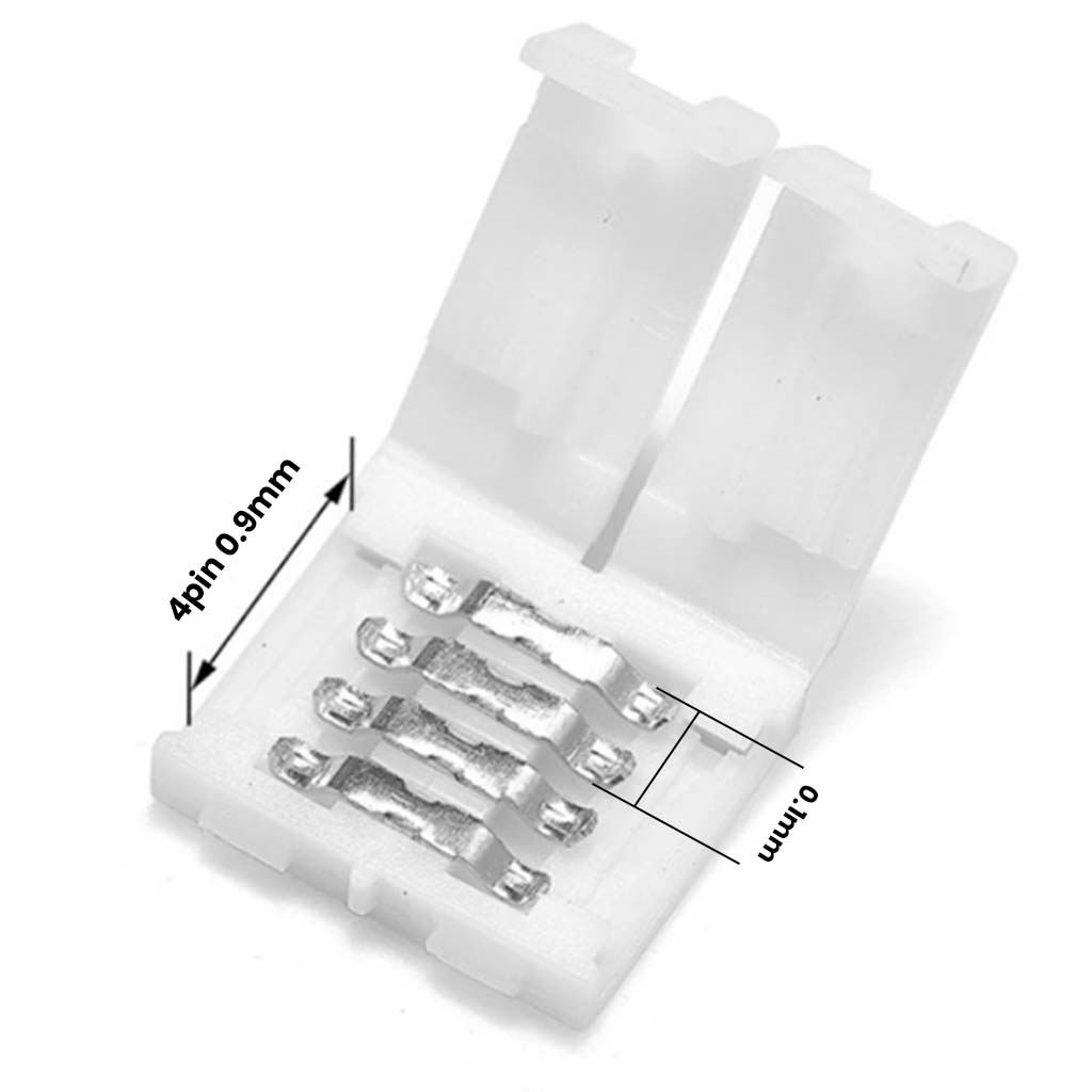 TECPHILE 4 Pin LED Strip Light 10mm Solderless Connector