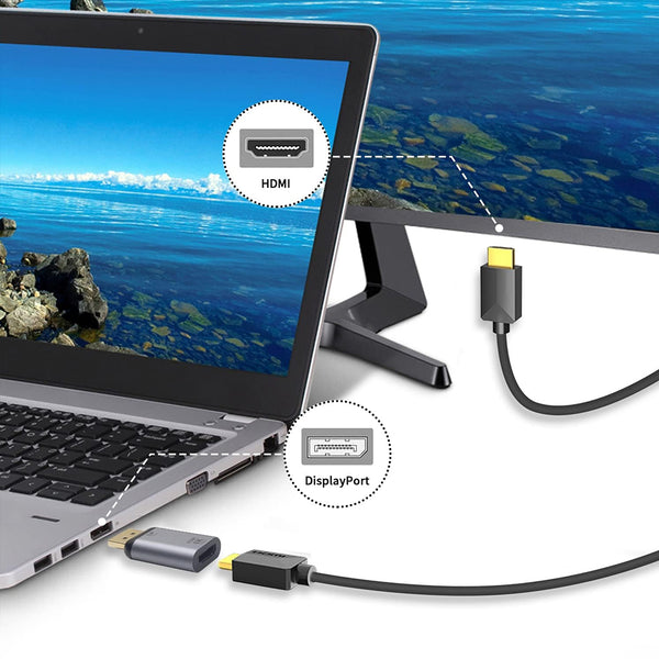 TECPHILE - 4K@30hz Mini Display Port/ DP to HDMI Adapter - 8