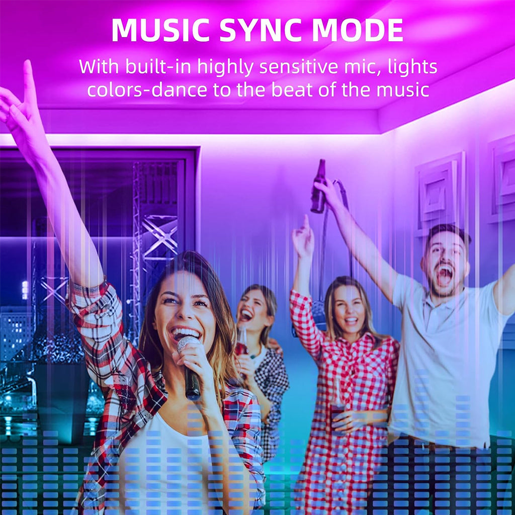 TECPHILE RGB LED Smart 4 Pin Dual Strip Light Controller with Remote