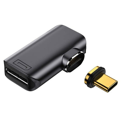 TECPHILE 8K UHD Magnetic Type C to DP Converter Adapter with detachable gold-plated USB-C connector for high-resolution video output.