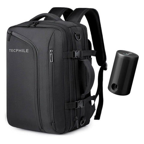 TECPHILE – Airbag Vacuum Backpack 36-55L Expendable Laptop Bag
