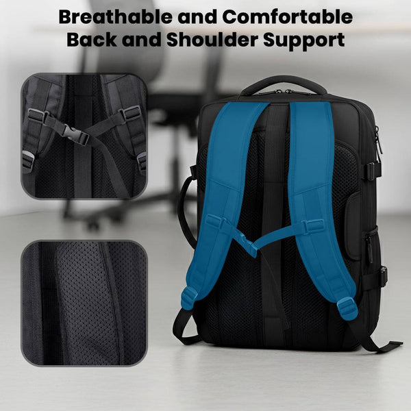 TECPHILE – Airbag Vacuum Backpack 36-55L Expendable Laptop Bag - 9