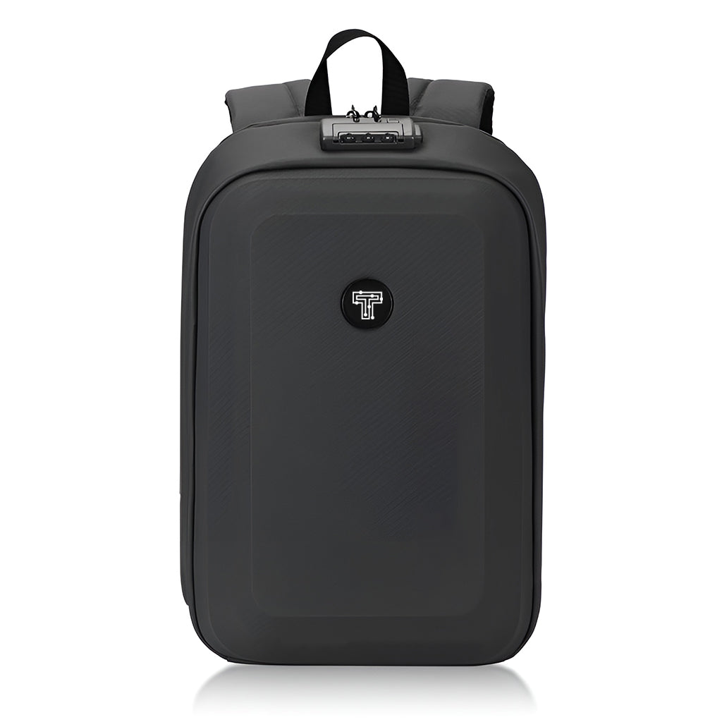 TECPHILE - COMPX Anti Theft Hard Shell Bag Laptop Backpack 15L Fit for 15.6” Laptop