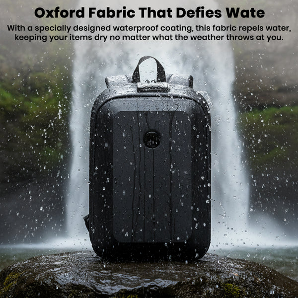 TECPHILE - COMPX Anti Theft Hard Shell Bag Laptop Backpack 15L Fit for 15.6” Laptop - 9