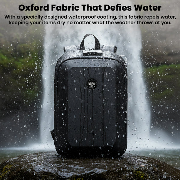 TECPHILE - COMPX Anti Theft Hard Shell Bag Laptop Backpack 15L Fit for 15.6” Laptop - 9