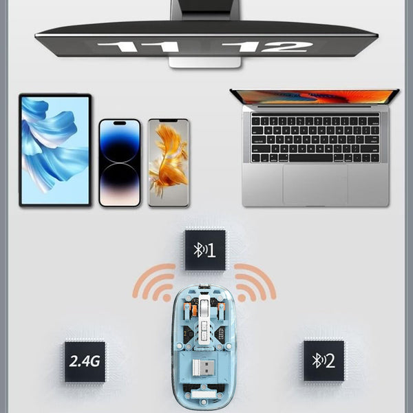 TECPHILE – M133 Bluetooth Wireless Mouse - 9