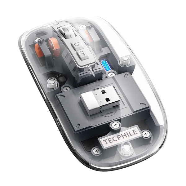 TECPHILE – M133 Transparent Multi Device Wireless Mouse - 17
