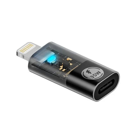 Buy black TECPHILE- 35W TYPE-C to LIGHTNING Fast Charging Adapter