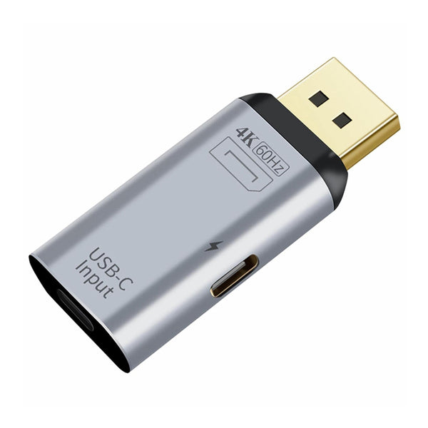 TECPHILE – DisplayPort/Mini DP USB C 4K60Hz 100W Converter - 1