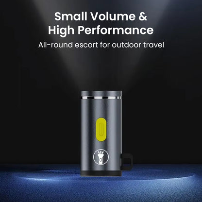 TECPHILE Type-C Mini Flashlight Adapter with compact design, ideal for outdoor travel, offering high performance in a small volume body.